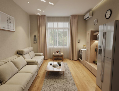 1-к. квартира, 51,2 м²