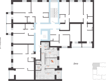 3-к. квартира, 58 м²