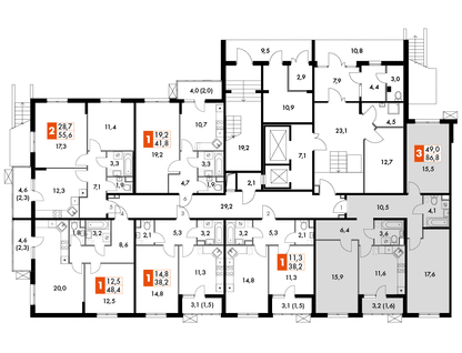 3-к. квартира, 86&nbsp;м²