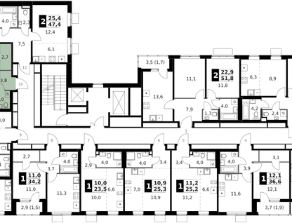 1-к. квартира, 37 м²
