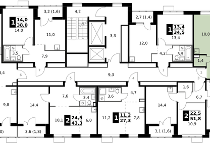 1-к. квартира, 30 м²