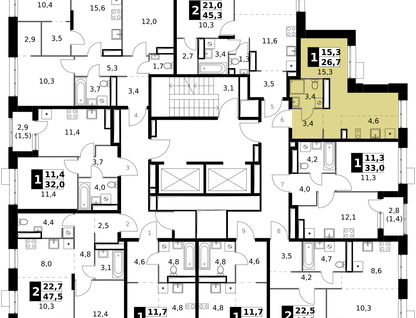 Студия, 26&nbsp;м²