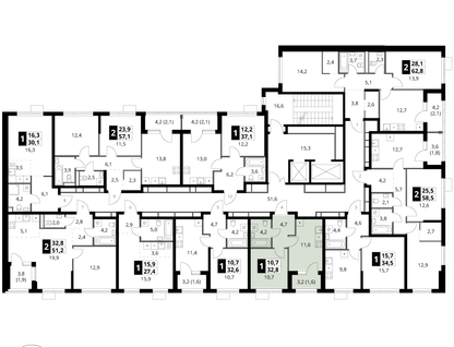 1-к. квартира, 32 м²