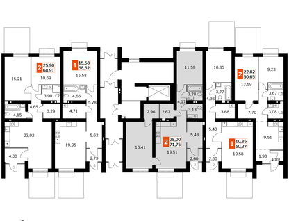 2-к. квартира, 71&nbsp;м²