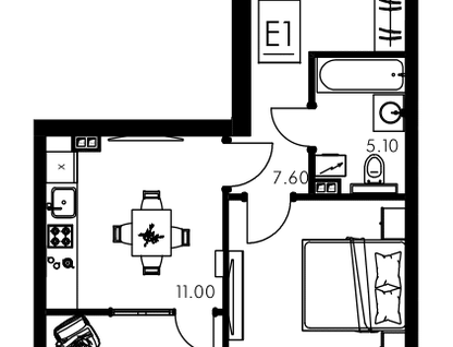 2-к. квартира, 38,3&nbsp;м²