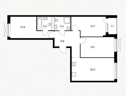 3-к. квартира, 78,9&nbsp;м²