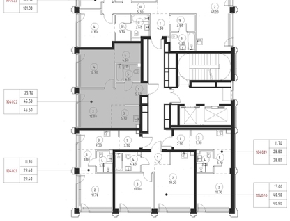 1-к. квартира, 45&nbsp;м²