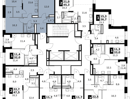 3-к. квартира, 70 м²