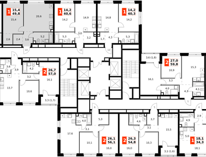 2-к. квартира, 49 м²