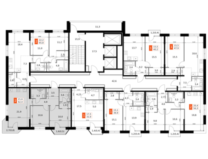 2-к. квартира, 62&nbsp;м²