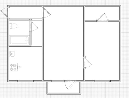 2-к. квартира, 44,6 м²