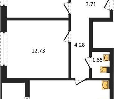 2-к. квартира, 58,8 м²