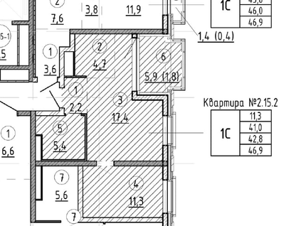 2-к. квартира, 46,9&nbsp;м²