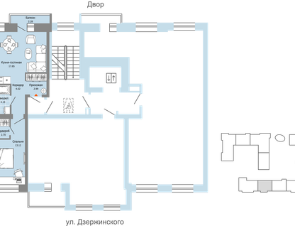 2-к. квартира, 45&nbsp;м²