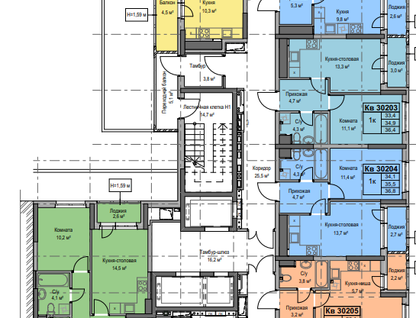 Студия, 40 м²