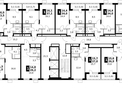 2-к. квартира, 57&nbsp;м²