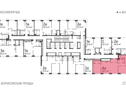 4-к. квартира, 107&nbsp;м²