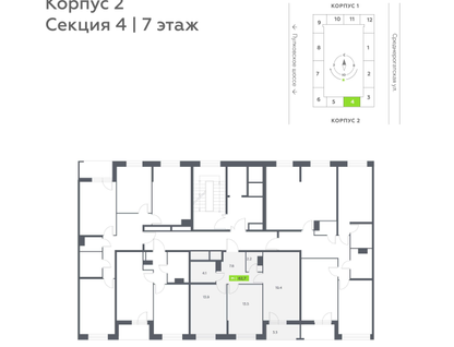Студия, 62 м²
