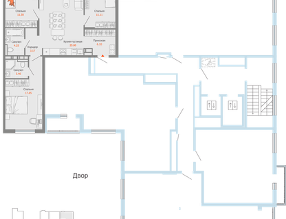4-к. квартира, 84&nbsp;м²
