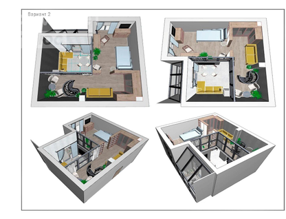 1-к. квартира, 58,4&nbsp;м²