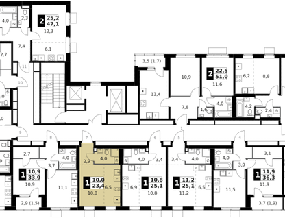 Студия, 23 м²