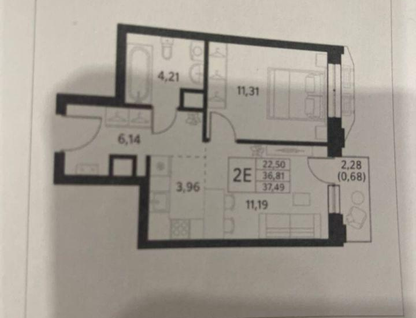 2-к. квартира, 37 м²