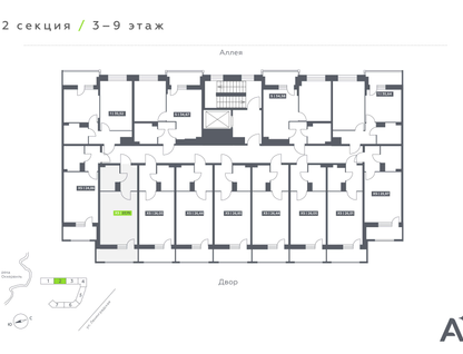 Студия, 27 м²
