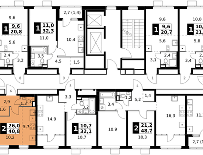 2-к. квартира, 40&nbsp;м²