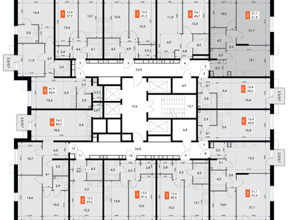 2-к. квартира, 61 м²