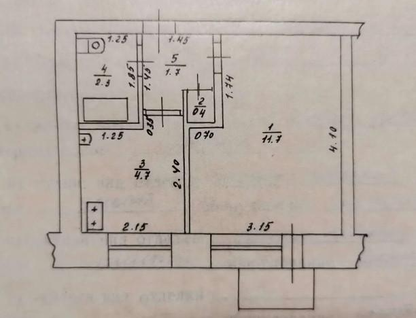 1-к. квартира, 22&nbsp;м²
