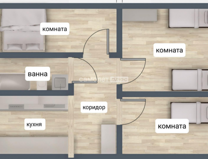 3-к. квартира, 51,1&nbsp;м²