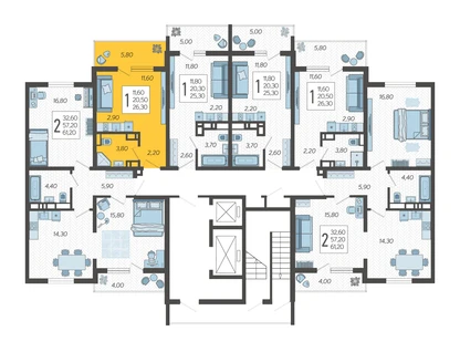 Студия, 26&nbsp;м²