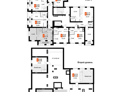 2-к. квартира, 64&nbsp;м²