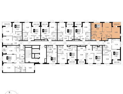 2-к. квартира, 60&nbsp;м²
