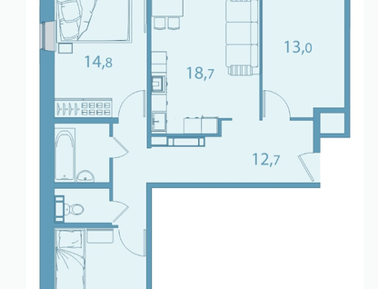 4-к. квартира, 82&nbsp;м²