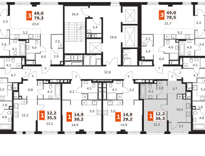 1-к. квартира, 36 м²