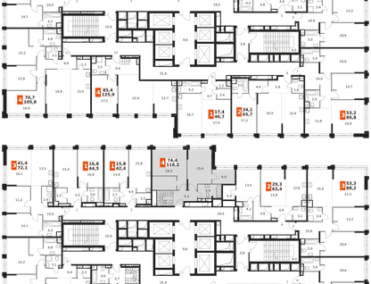4-к. квартира, 118 м²