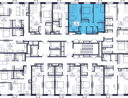 2-к. квартира, 62 м²