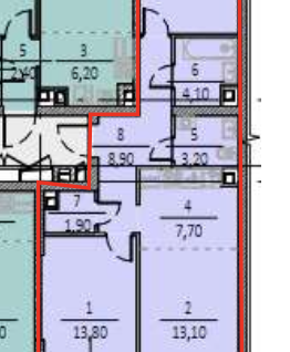 2-к. квартира, 65,6&nbsp;м²