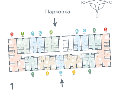 Студия, 24 м²