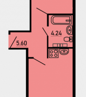 1-к. квартира, 49,7&nbsp;м²