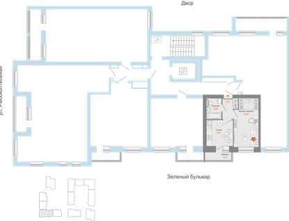 1-к. квартира, 33&nbsp;м²