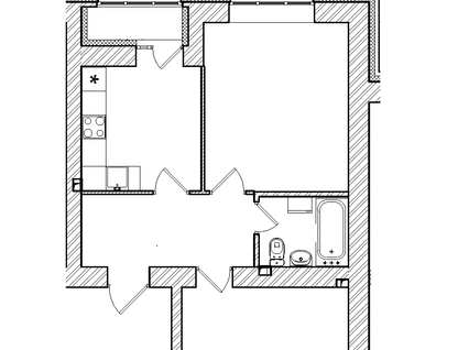 1-к. квартира, 40,9&nbsp;м²