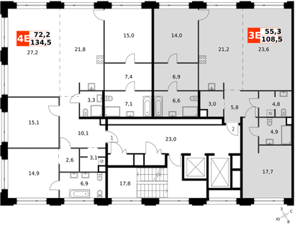 3-к. квартира, 112&nbsp;м²