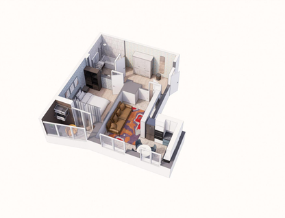 1-к. квартира, 45,3&nbsp;м²