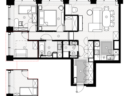 4-к. квартира, 87,4 м²