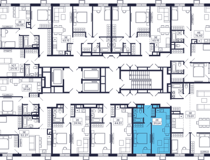 1-к. квартира, 39 м²