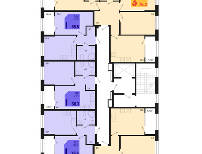 3-к. квартира, 79&nbsp;м²