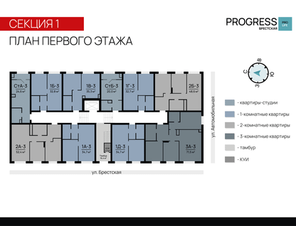3-к. квартира, 71&nbsp;м²
