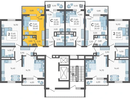 Студия, 26 м²